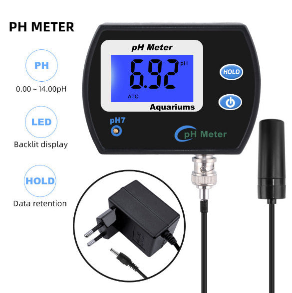 PH Meter Analyzer Resolution With Backlight for Aquarium