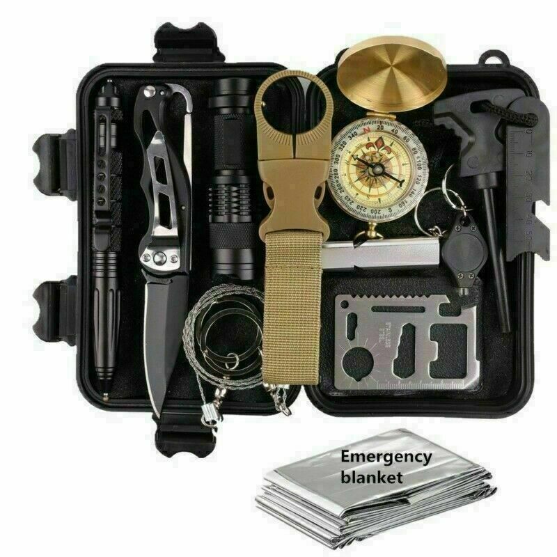 14-In-1 Outdoor Emergency Survival Kit Camping and Hiking Tactical Gear