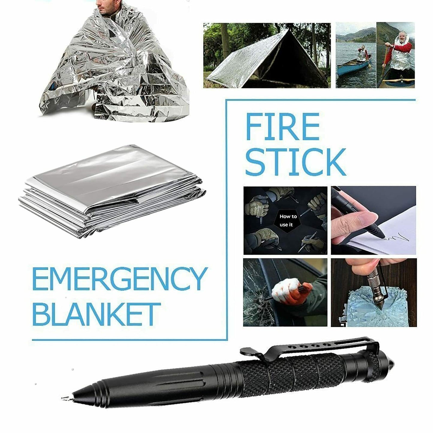 14-In-1 Outdoor Emergency Survival Kit Camping and Hiking Tactical Gear