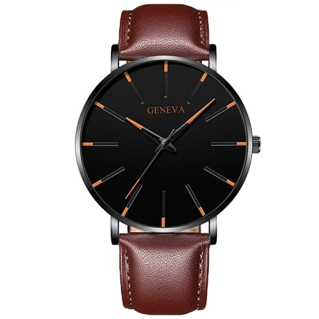 GENEVA Ultra Thin Quartz Watches For Men