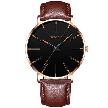 GENEVA Ultra Thin Quartz Watches For Men