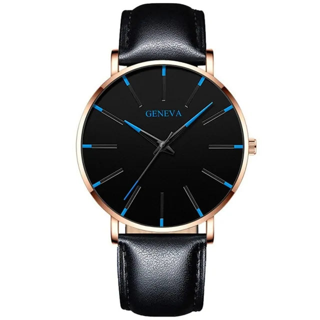 GENEVA Ultra Thin Quartz Watches For Men