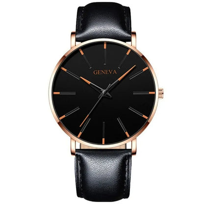 GENEVA Ultra Thin Quartz Watches For Men