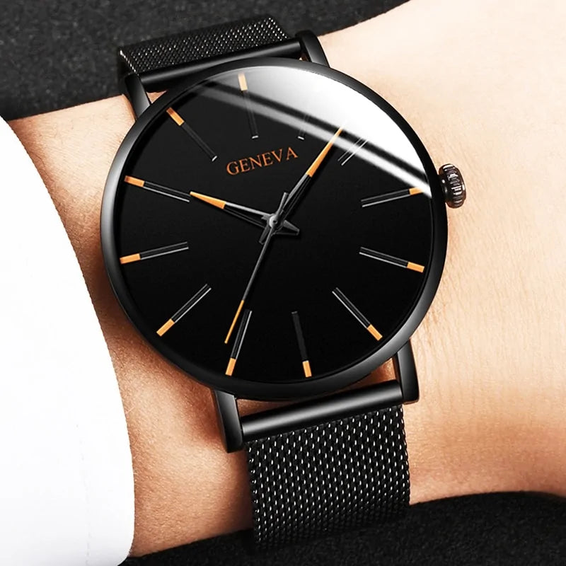 GENEVA Ultra Thin Quartz Watches For Men