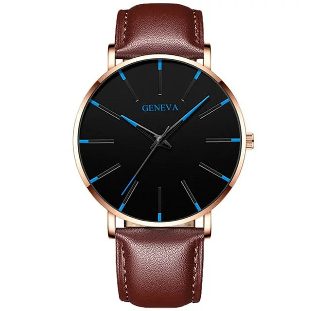 GENEVA Ultra Thin Quartz Watches For Men