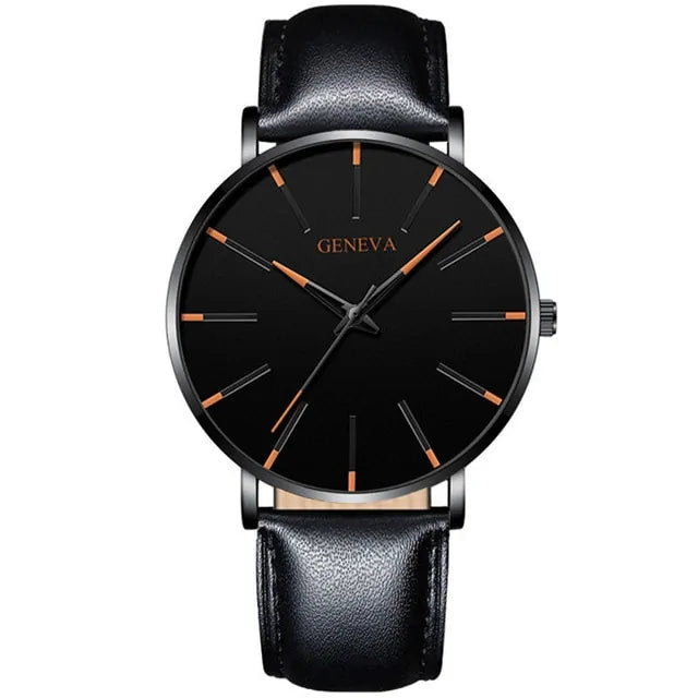 GENEVA Ultra Thin Quartz Watches For Men