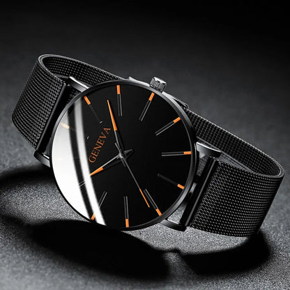 GENEVA Ultra Thin Quartz Watches For Men