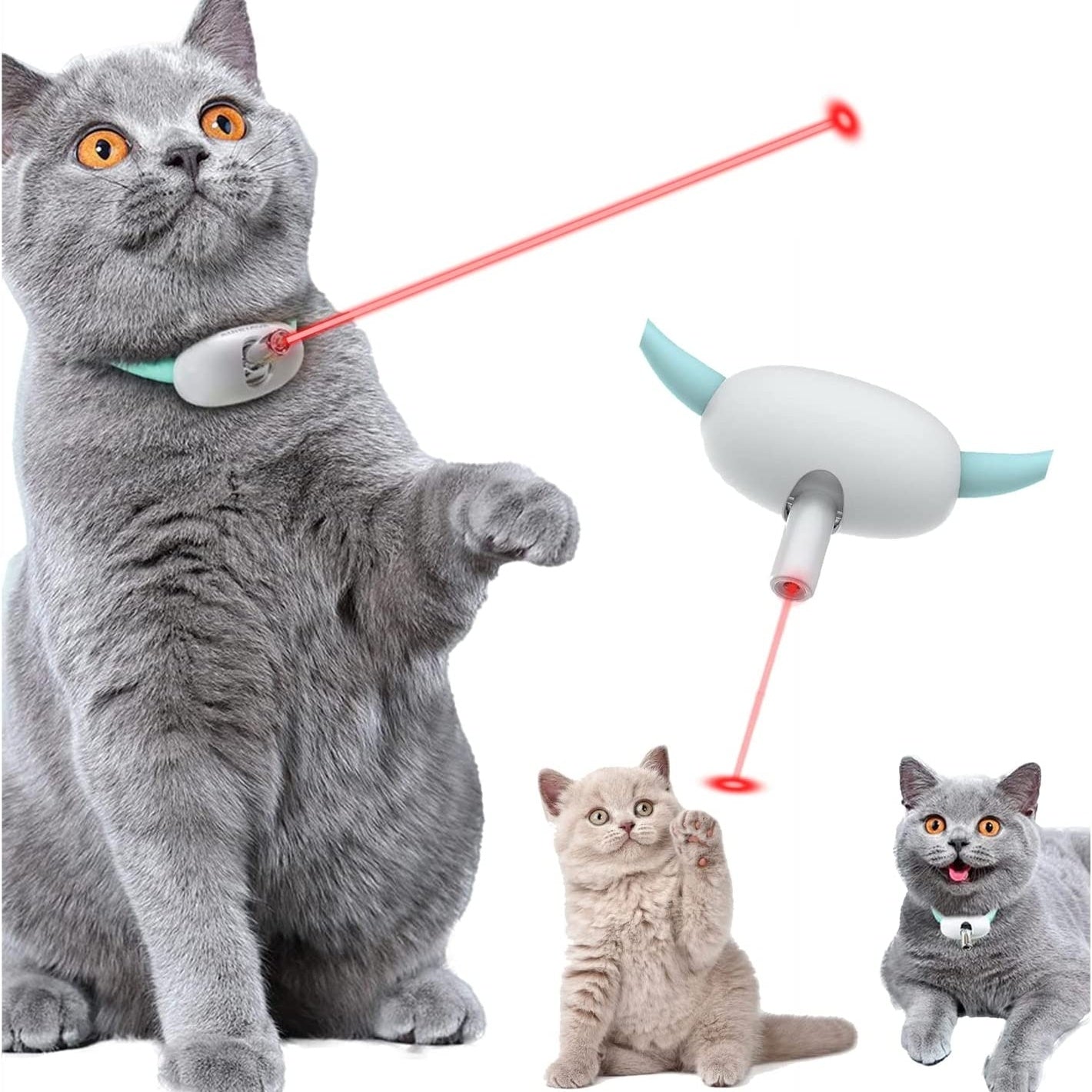 Smart Laser Teasing Cat Collar