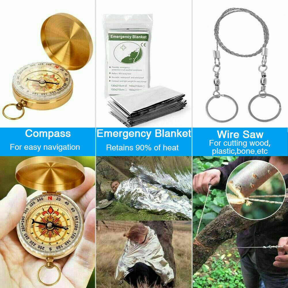 14-In-1 Outdoor Emergency Survival Kit Camping and Hiking Tactical Gear