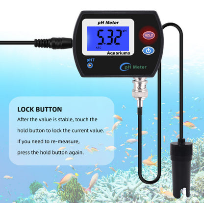 PH Meter Analyzer Resolution With Backlight for Aquarium