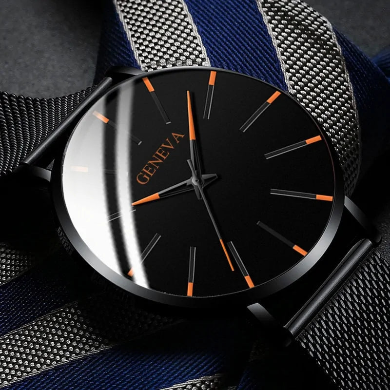 GENEVA Ultra Thin Quartz Watches For Men