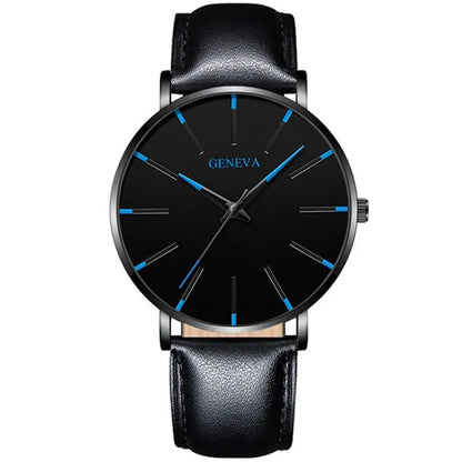 GENEVA Ultra Thin Quartz Watches For Men